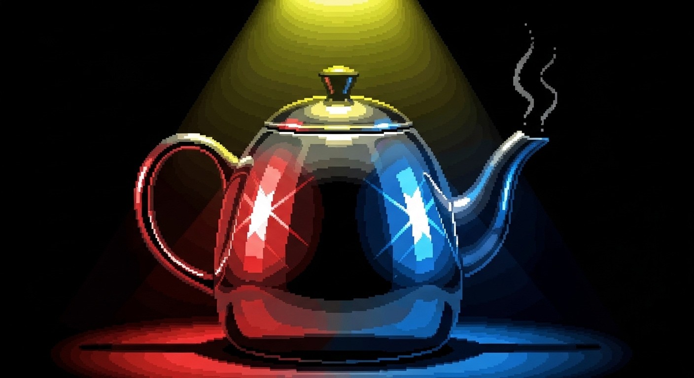 Free Prismatic Pixel Teapot Image - Teapot, Pixel, Silver | Download at ...