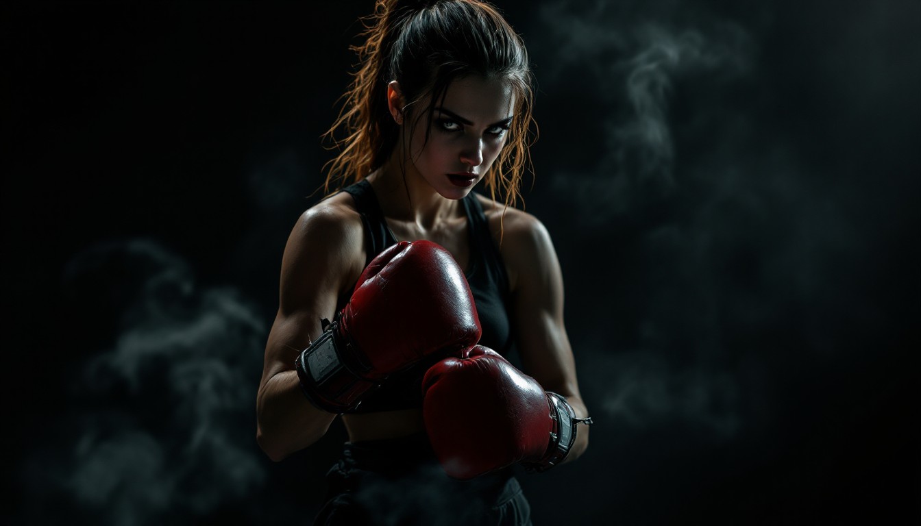 Free Powerful Boxing Shadows Image - Boxer, Woman, Fighter | Download ...
