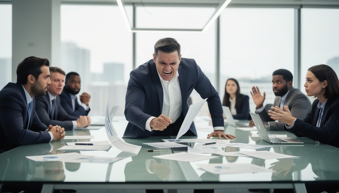 Free Boardroom Anger Explodes Image - Businessman, Anger, Meeting ...