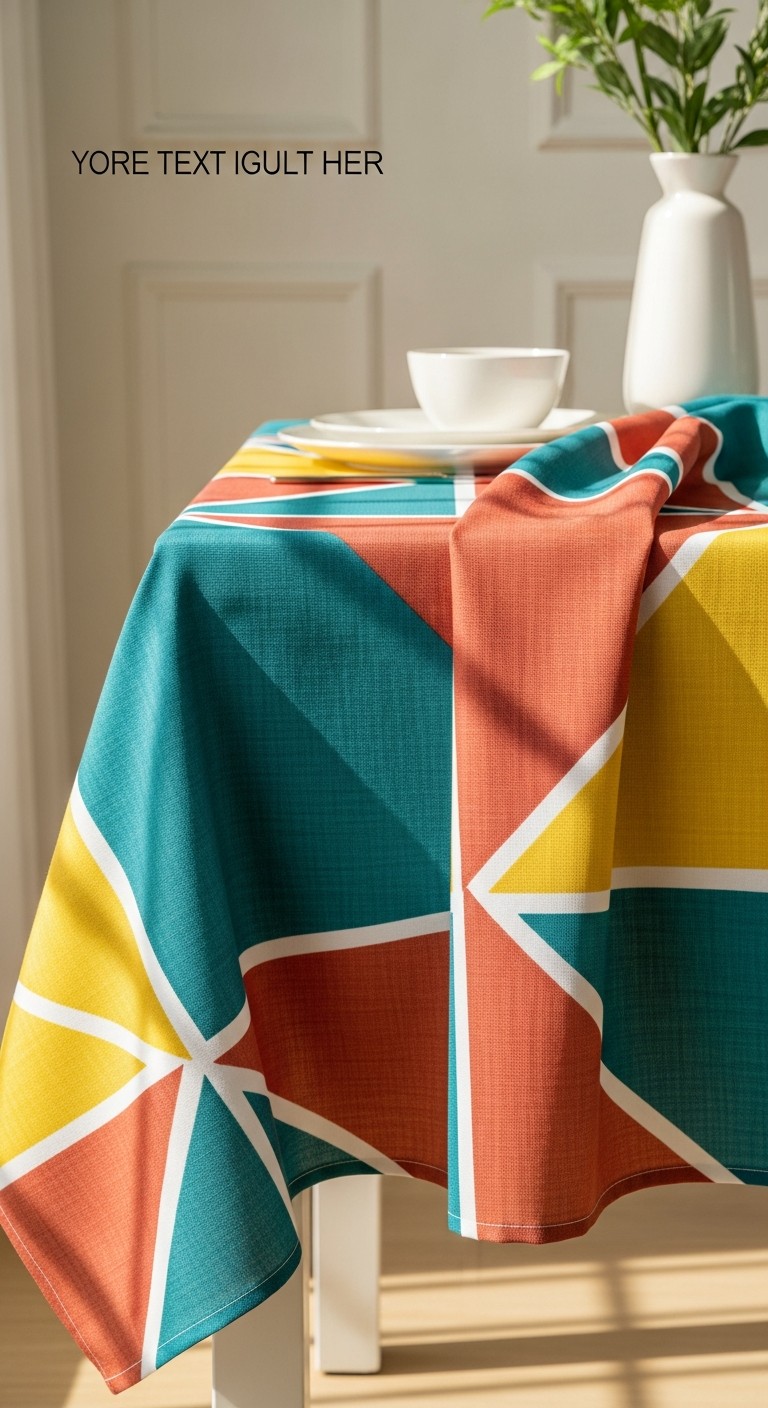 Colored Tablecloth Free Colorful Geometric Tablecloth Image - Tablecloth, Geometric, Teal ...