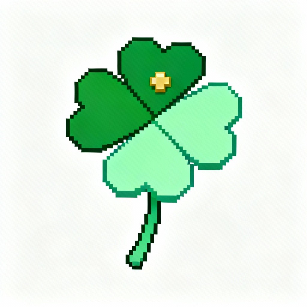Free Lucky Pixel Clover Image - Clover, Pixel, Lucky | Download at ...