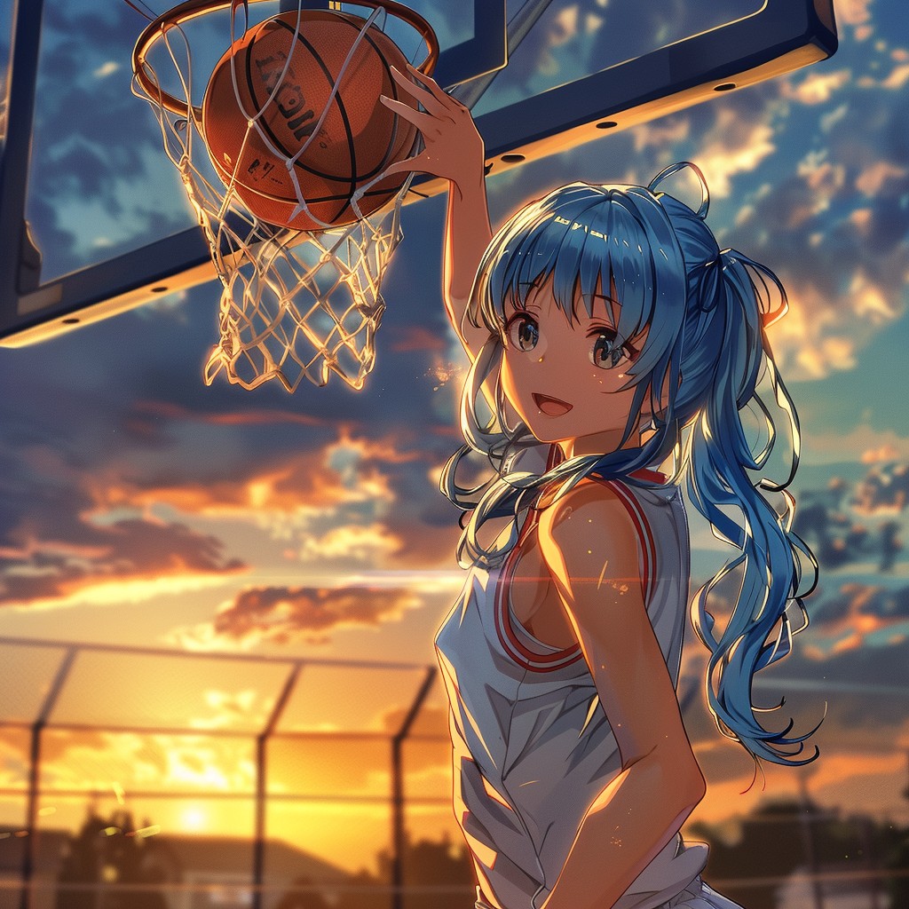 Free Anime Basketball Sunset Image - Basketball, Sunset, Anime ...
