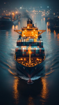 Free Illuminated Cargo Ship Image - Cargo, Ship, Night | Download at ...