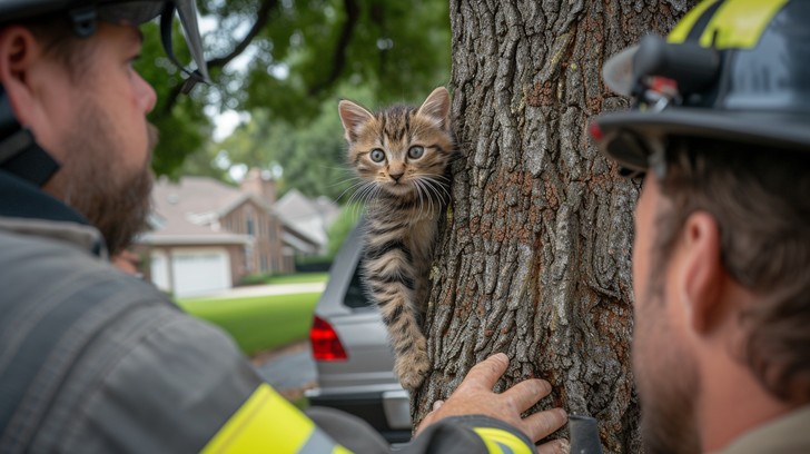 Free Treetop Kitten Rescue Image | Download at StockCake
