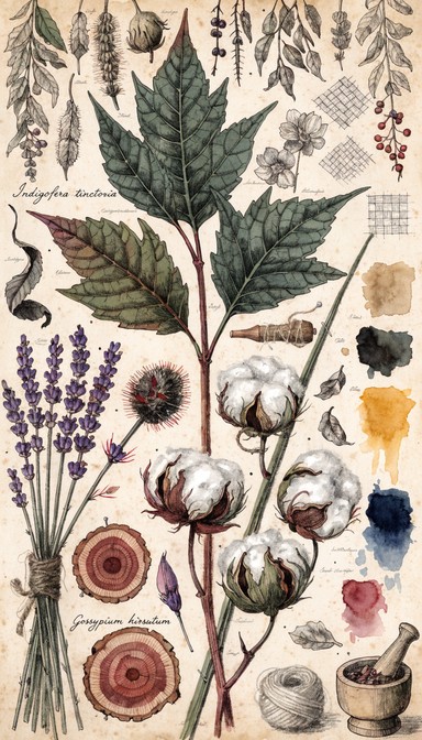 Free Botanical Dye Illustration Image - Botanical, Illustration ...