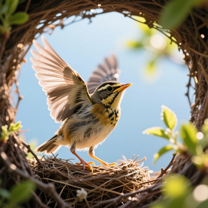 Free Fledgling takes flight Image - Bird, Nest, Fledgling | Download at ...