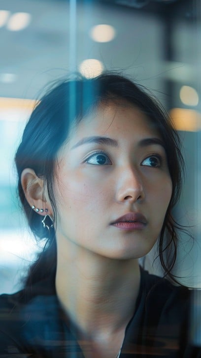 Free Pensive Woman Reflecting Image - Woman, Reflection, Contemplative ...