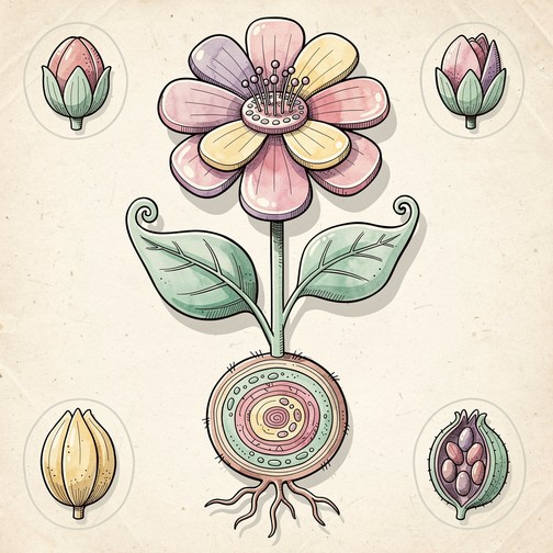 Free Botanical Flower Study Image - Botanical, Illustration, Flower ...