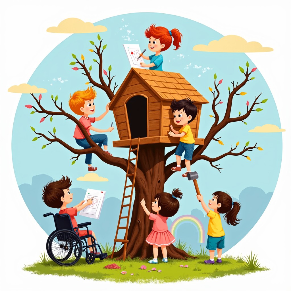 Download Friends Building Together Image - Treehouse, Children, Play ...