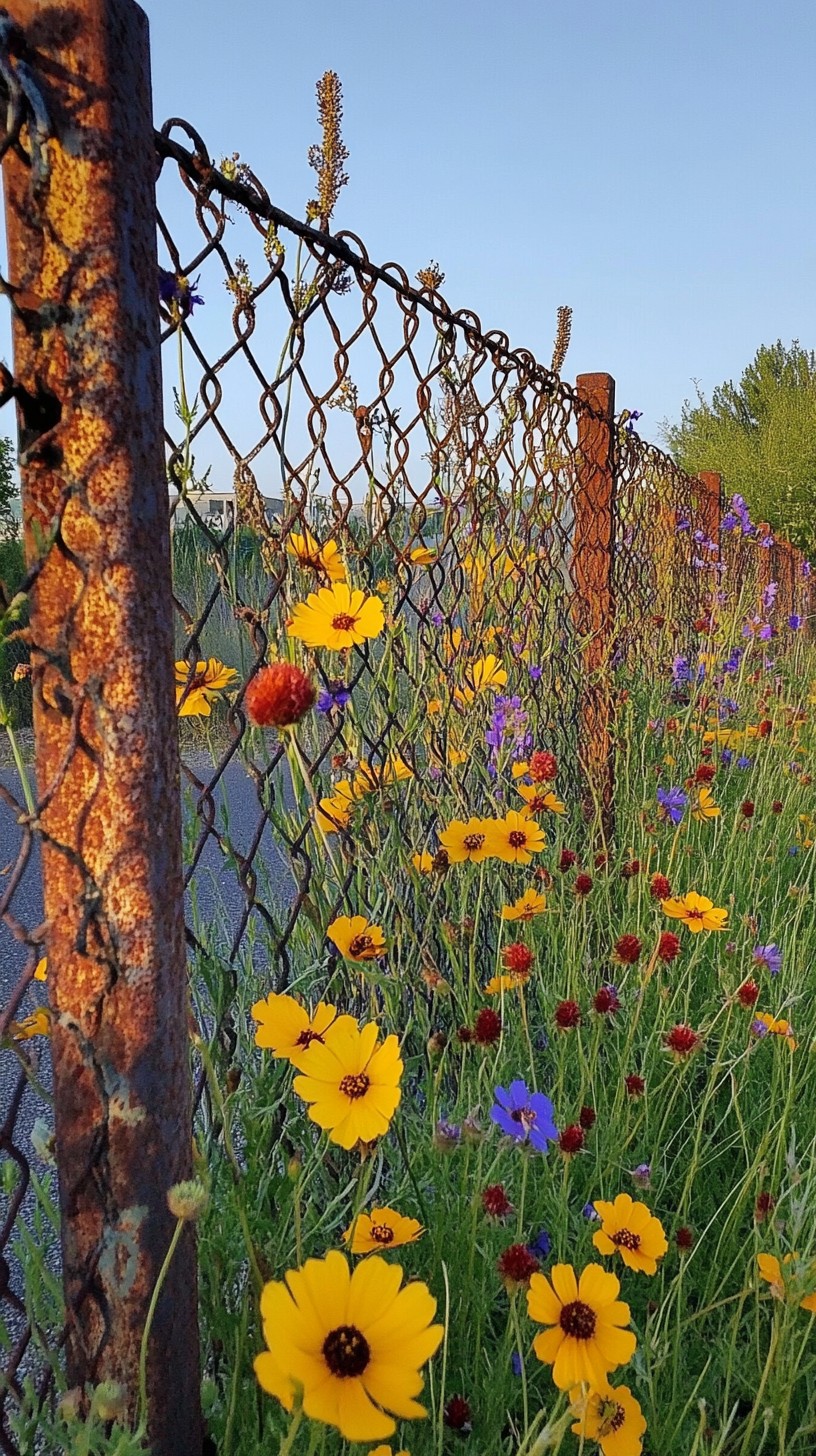 Natural Rust Fence Free Rusty Fence Blooms Photo - Rust, Fence, Flowers | Download at ...
