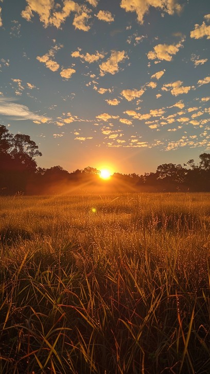 Free Sunset Over Field Image - Sunset, Field, Grass | Download at StockCake