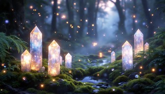Free Glowing Crystal Forest Image - Crystal, Forest, Magical | Download ...