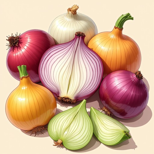 Free Vibrant Onion Varieties Image - Onions, Vegetables, Produce ...