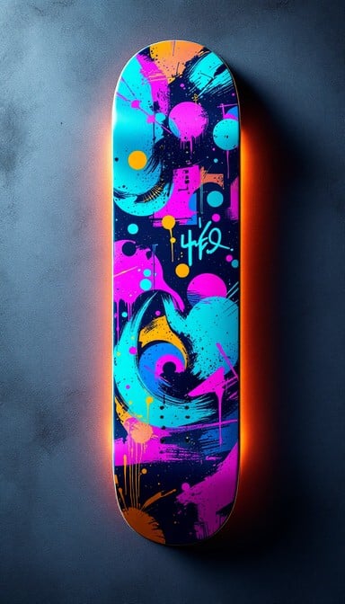 Free Vibrant Deck Design Image - Skateboard, Deck, Vibrant