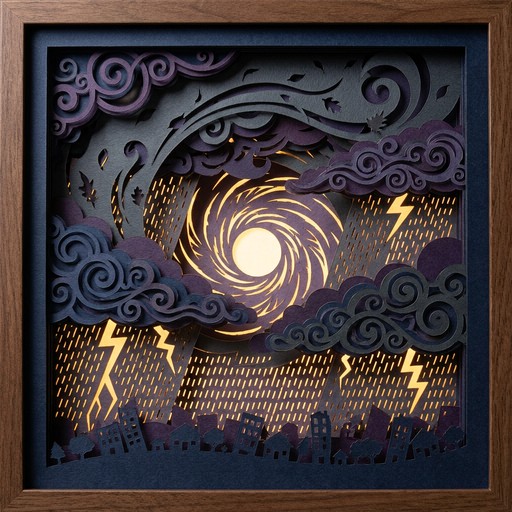 Free Paper Storm Masterpiece Image - Kirigami, Papercraft, Storm ...