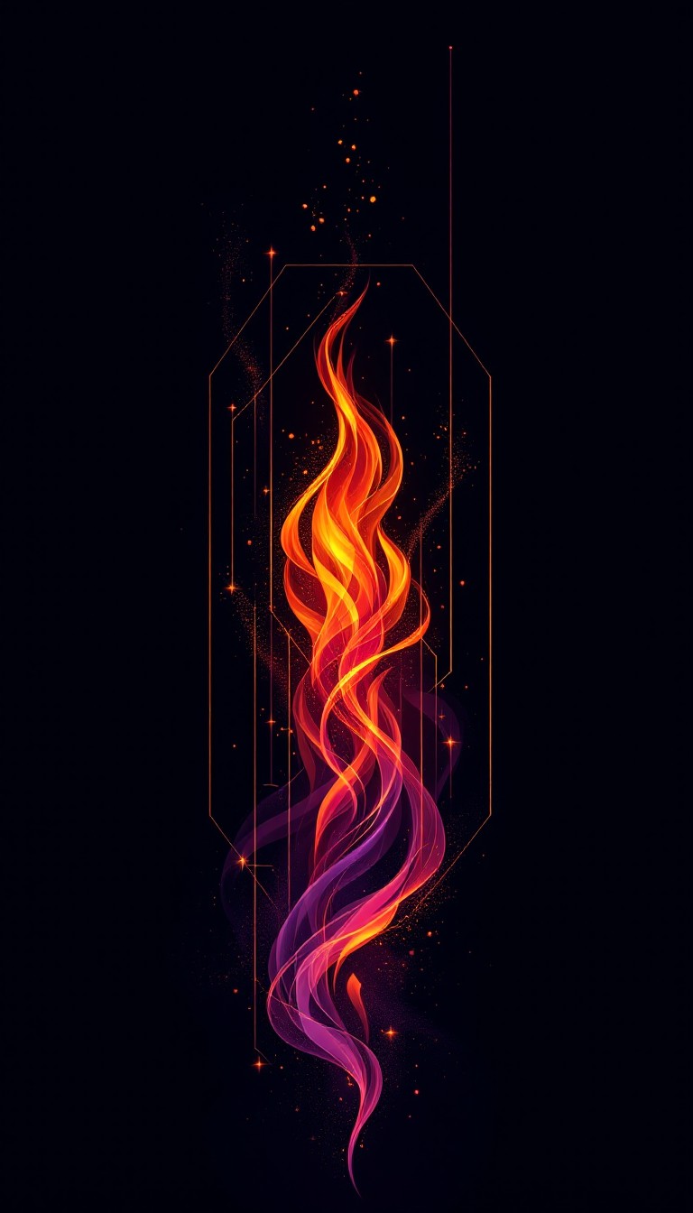 Free Sacred Fire Rising Image - Flame, Geometric, Minimal | Download at ...