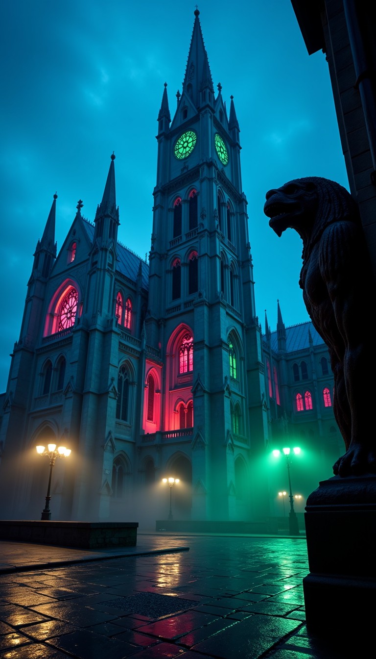 Free Neon Gothic Cathedral Image - Cathedral, Gothic, Neon | Download ...