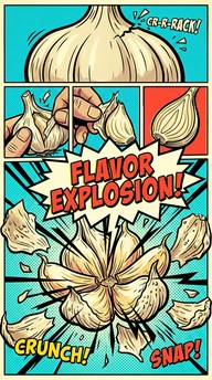 Exploding Mini Garlic Free Garlic Flavor Explosion Image - Garlic, Popart, Comic | Download ...
