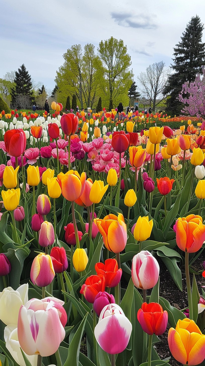 Free Vibrant Tulip Field Image - Tulips, Spring, Colorful | Download at ...