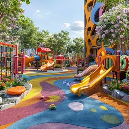 Free Colorful Playground Fun Image - Playground, Colorful, Slides ...