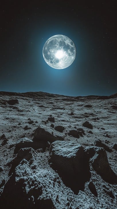 Free Moonlit rocky landscape Image - Moon, Landscape, Night | Download ...