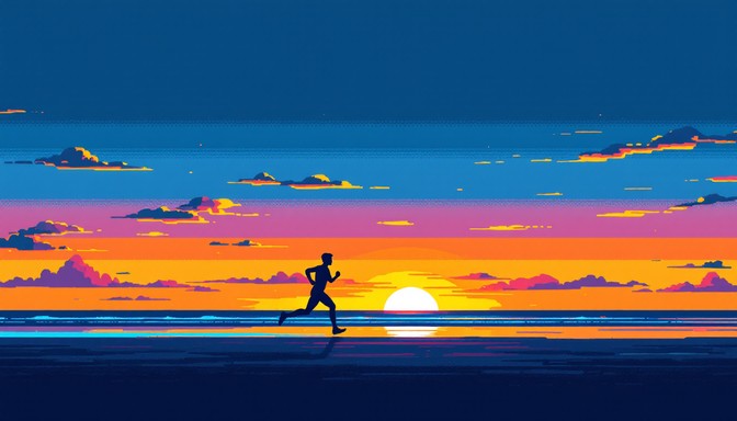 Free Sunset Beach Runner Image - Running, Sunset, Beach | Download at ...