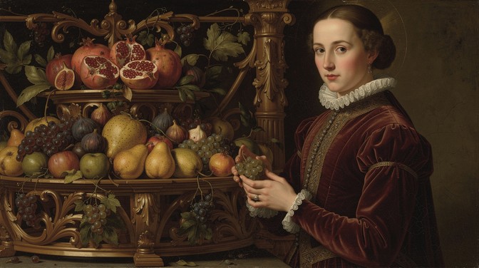 Free Fruit Goddess Portrait Image - Woman, Portrait, Renaissance ...