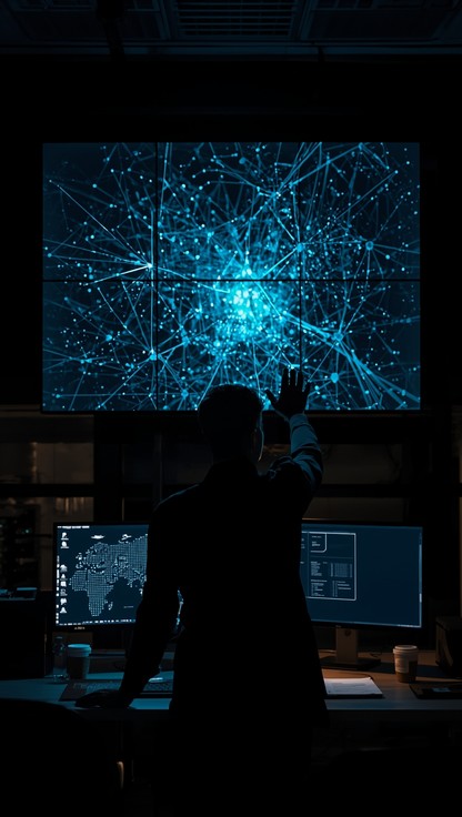 Free Network Data Illuminated Image - Network, Data, Visualization ...