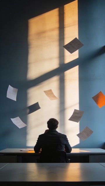 Free Pensive Paper Deluge Image - Man, Papers, Contemplation | Download ...