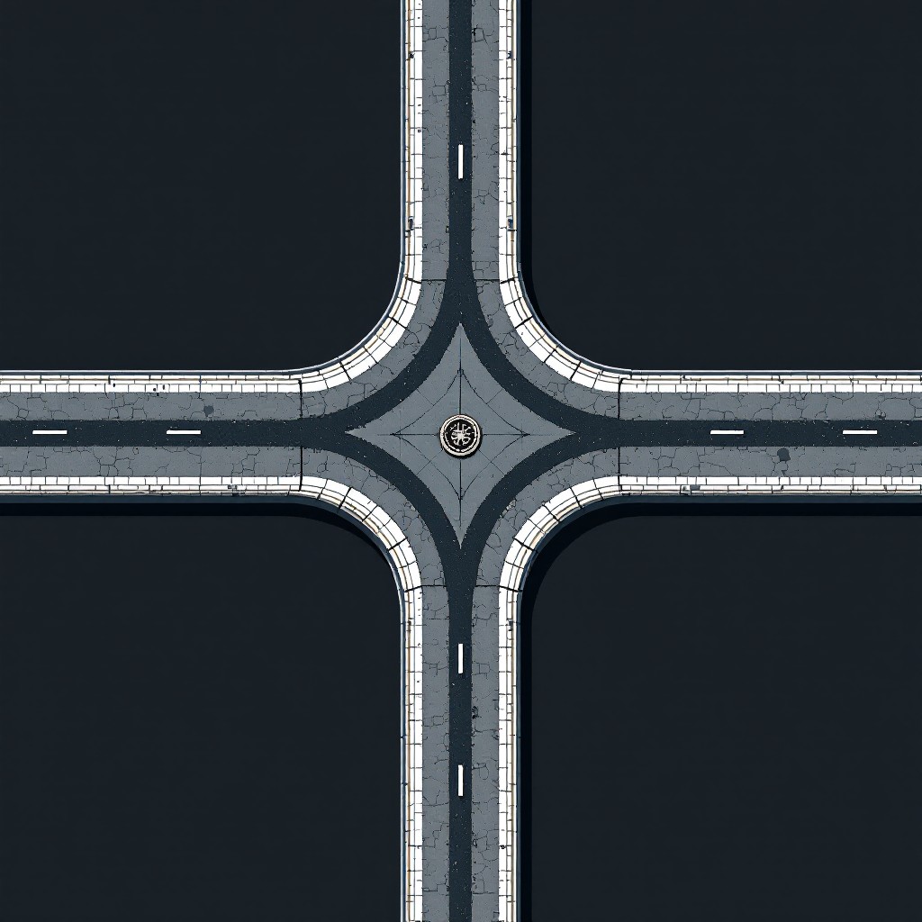Free Pixel Art Intersection Image - Intersection, Crossroads, Pixel ...