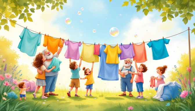 Free Sunny Laundry Day Image - Summer, Backyard, Children | Download at ...