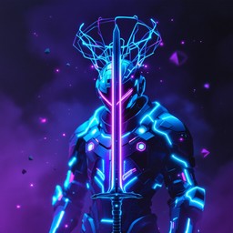 Free Neon Cyber Knight Image - Knight, Warrior, Guardian | Download at ...