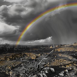Free Rainbow Over Desolation Image - Rainbow, Desolation, Tree ...