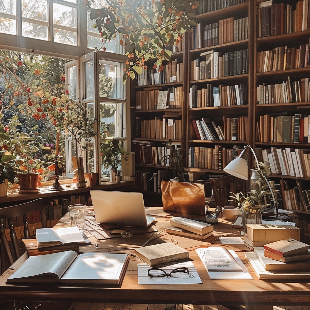 Free Cozy Study Space Image - Books, Library, Study | Download at StockCake