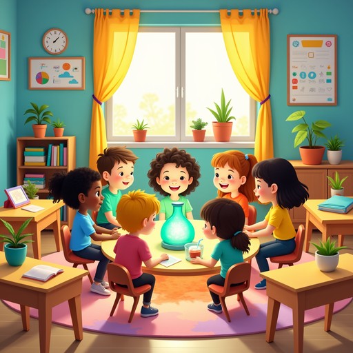Learning Curiosity Cartoon Free Curious Young Explorers Image - Classroom, Children, Science ...