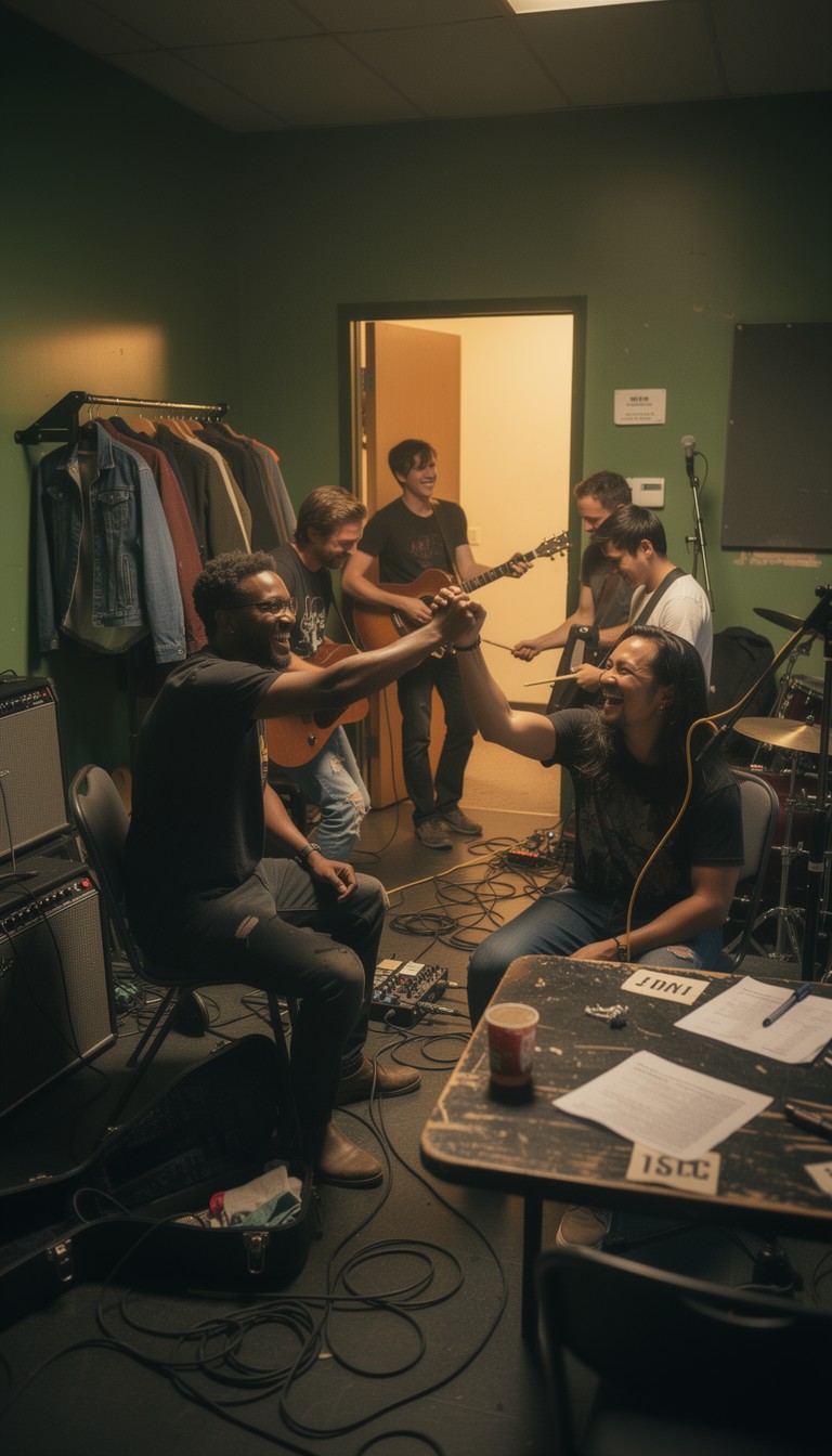 Free Backstage Band Bonding Image - Musicians, Backstage, Band ...