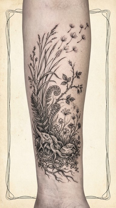 Free Botanical Ink Illustration Image - Botanical, Illustration ...
