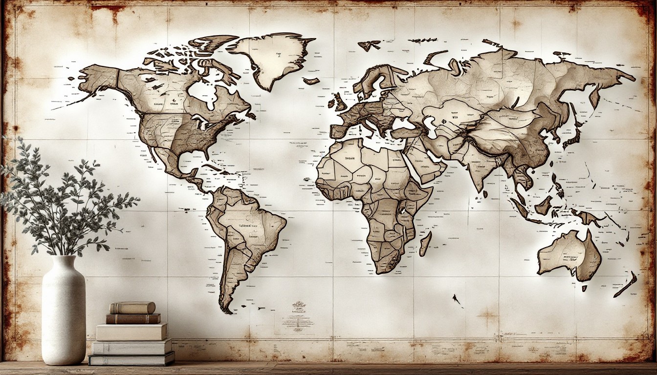 Free Vintage World Map Image - Vintage, Map, World | Download at StockCake