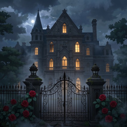 Haunted Gate Roses Free Mysterious Manor Gates Image - Gothic, Mansion, Victorian ...