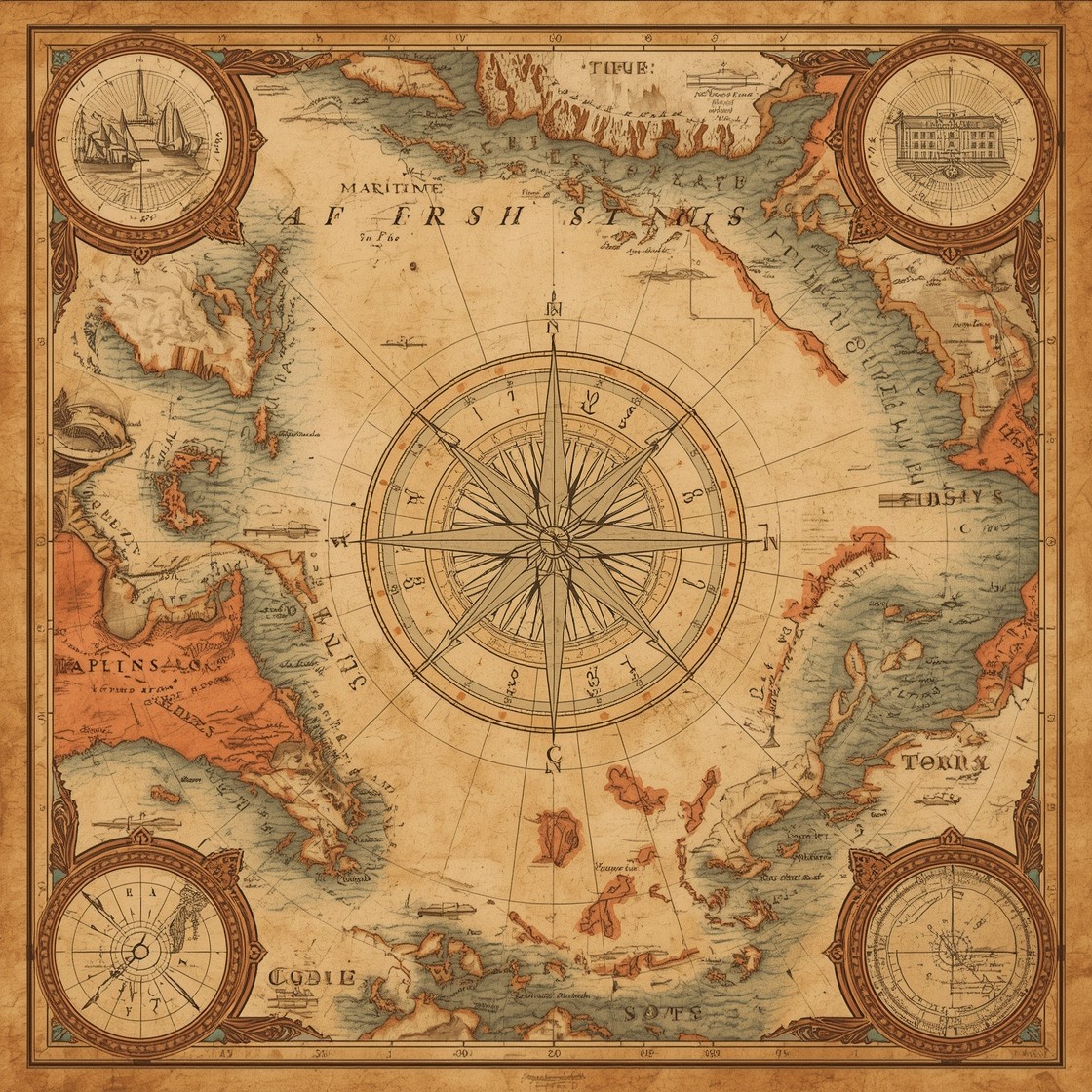 Free Ancient Navigation Map Image - Cartography, Map, Compass ...