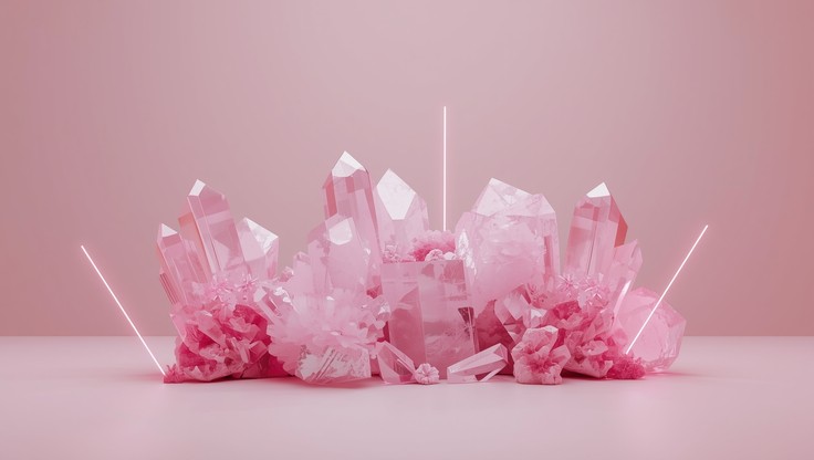 Translucent Pink Crystal Free Pink Crystal Stack Image - Crystal, Pink, Geometric | Download at ...