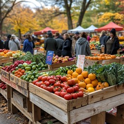 October Fall Market Free Autumn Farmers Market Image - Autumn, Market, Fruits | Download at ...