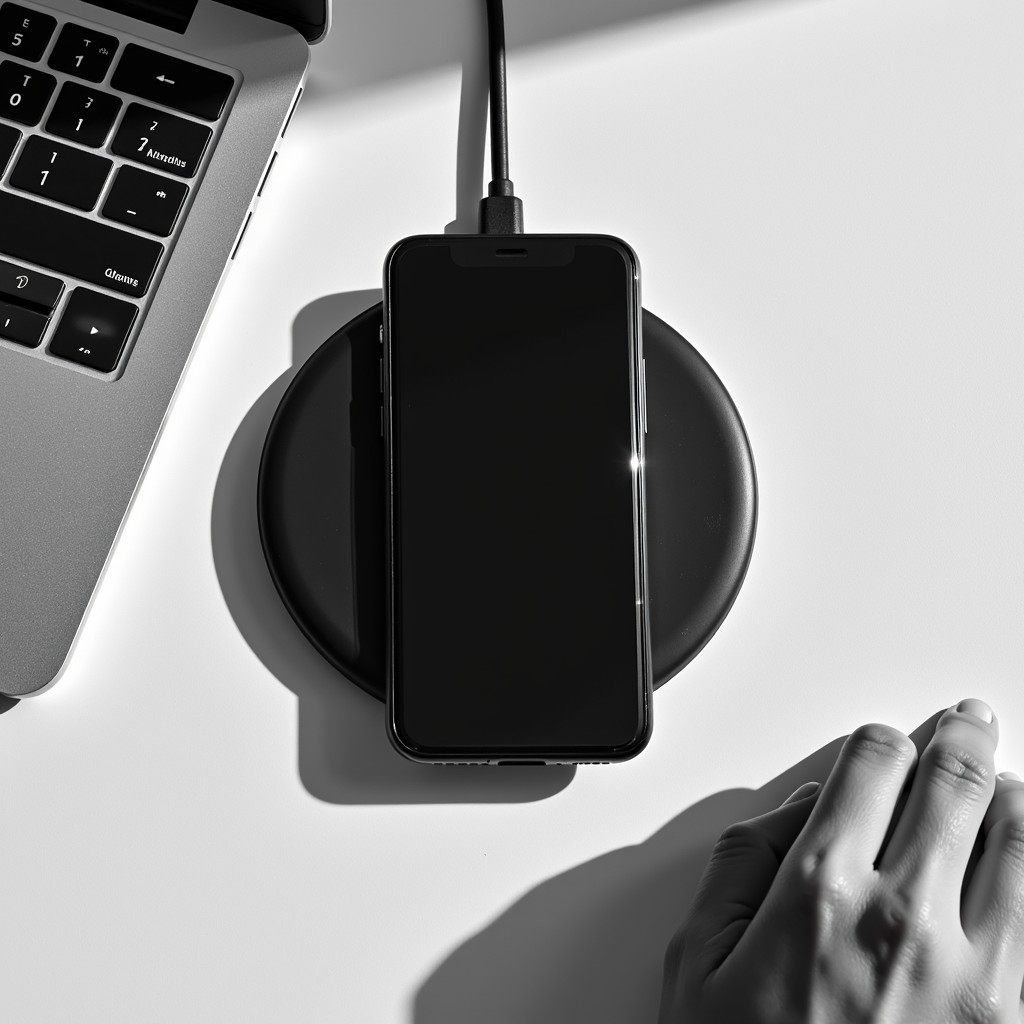 Free Minimalist charging setup Image - Wireless, Charging, Smartphone ...
