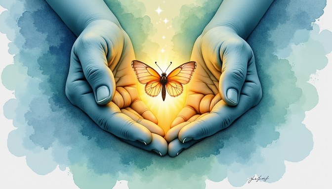 Free Luminous Butterfly Embrace Image | Download at StockCake