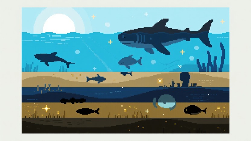 Free Pixelated Ocean Depths Image | Download at StockCake