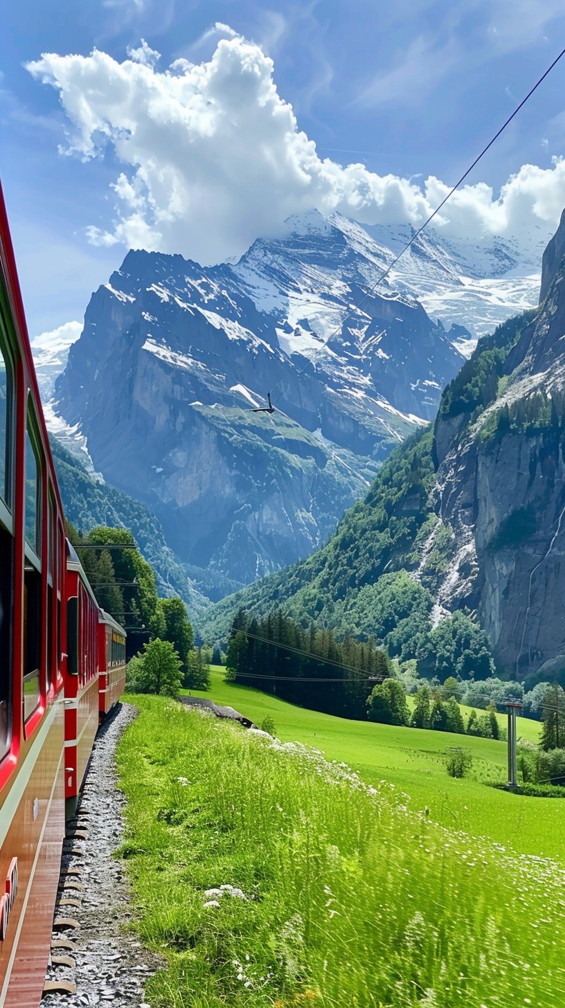 Free Alpine Train Journey Photo - Train, Alps, Mountains | Download at ...