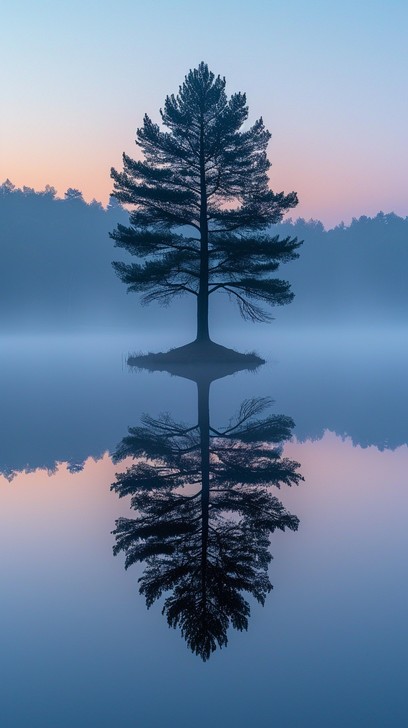 Reflection Tree Hanging Free Solitary Tree Reflection Image - Tree, Reflection, Water ...