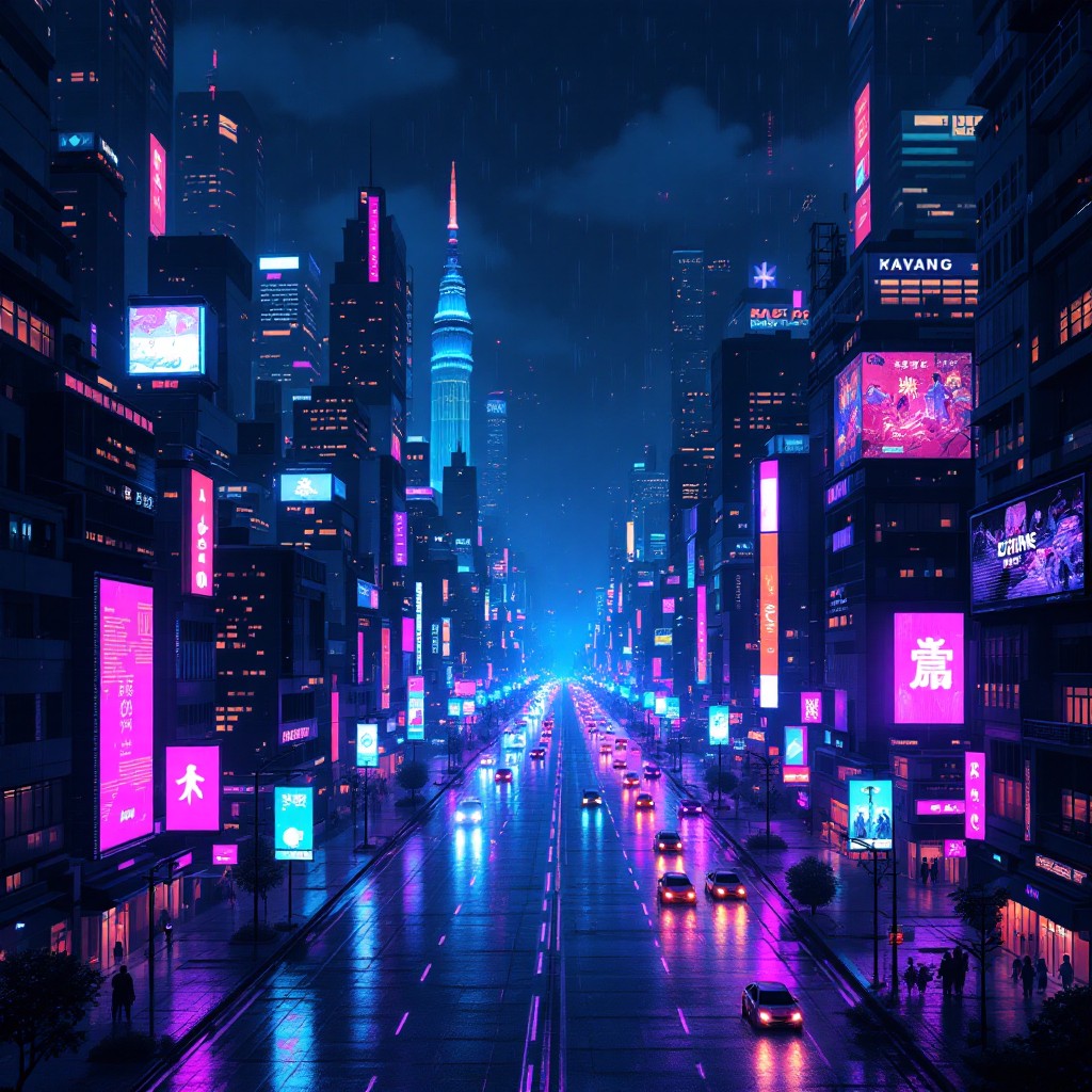 Download Neon Pixel Metropolis Image - Cyberpunk, Pixel, Digital ...