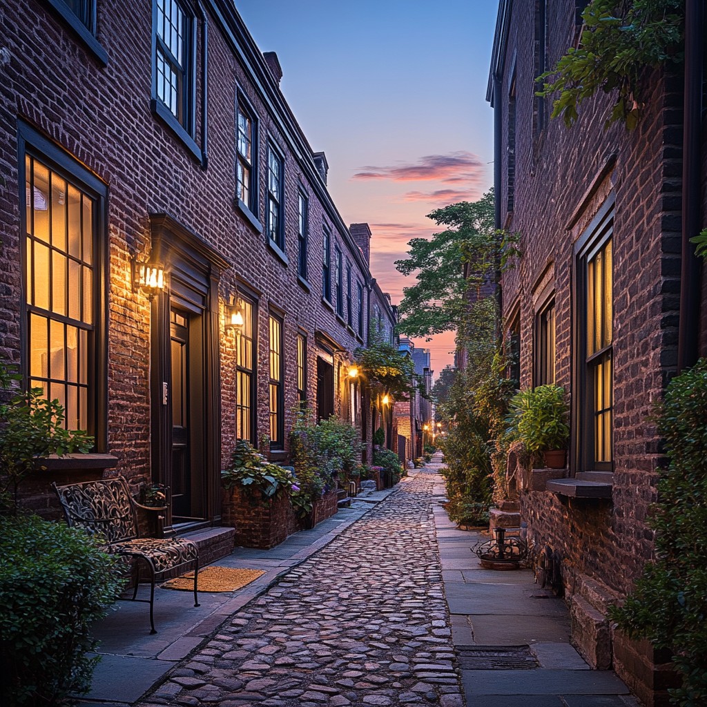 Free Charming Cobblestone Alley Photo - Alley, Sunset, Cobblestone ...
