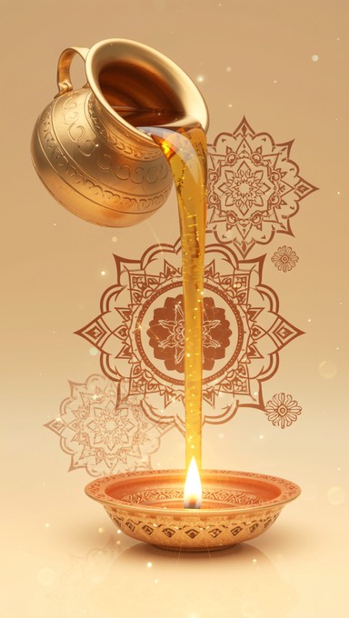 Free Golden Ghee Flow Image - Ghee, Golden, Brass | Download at StockCake
